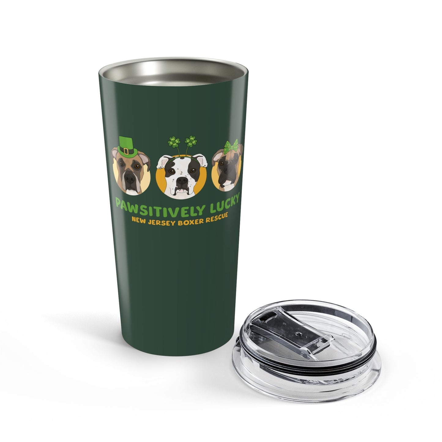 20oz Tumbler | FUNDRAISER | New Jersey Boxer Rescue | St. Patrick's Day - Detezi Designs - 29238032929917715488