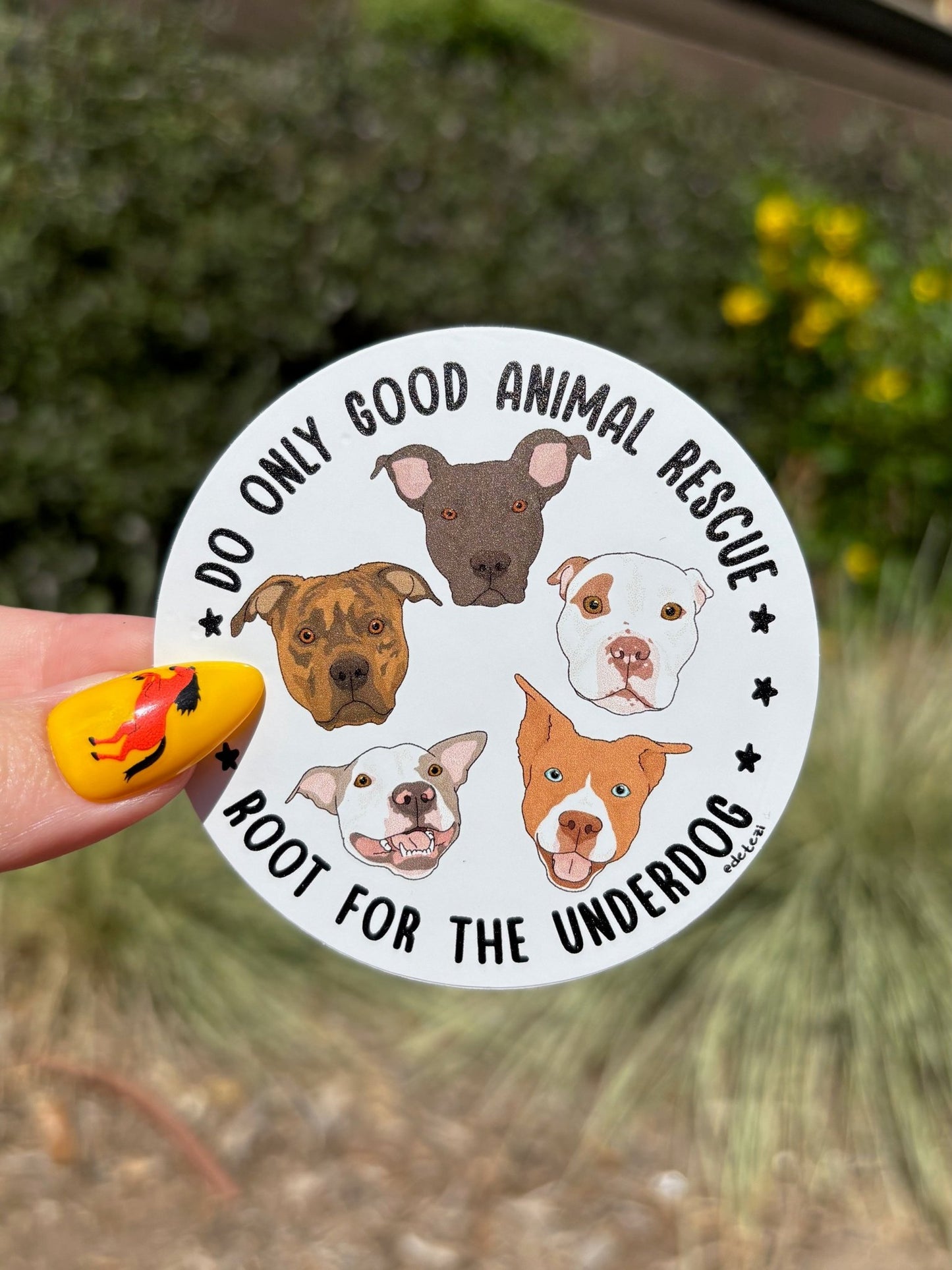 3" Sticker | FUNDRAISER | Do Only Good Animal Rescue - Detezi Designs -