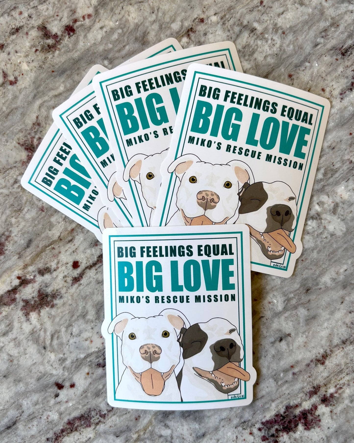 3" Sticker | FUNDRAISER | Miko's Rescue Mission - Detezi Designs -