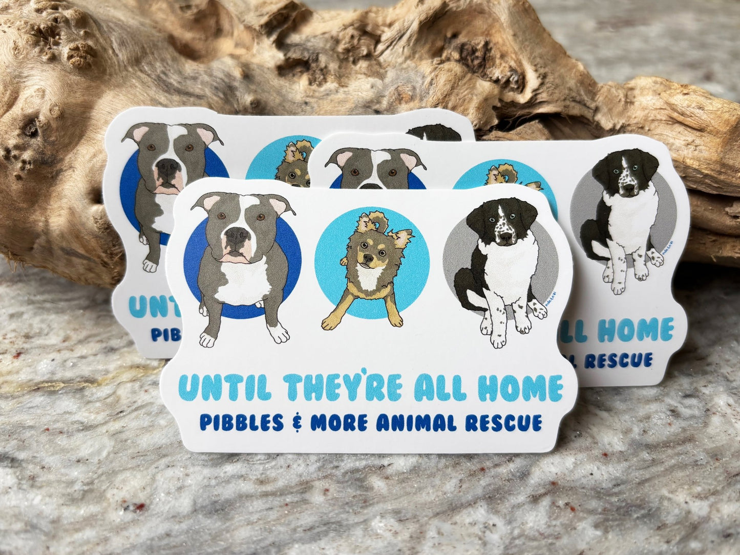 3" Sticker | FUNDRAISER | Pibbles & More Animal Rescue - Detezi Designs -
