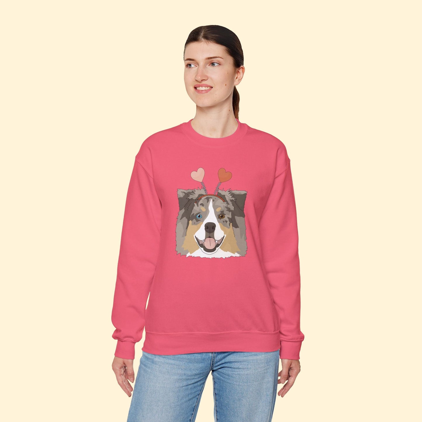 A Very Aussie Valentine | Crewneck Sweatshirt - Detezi Designs - 90309198781406883578
