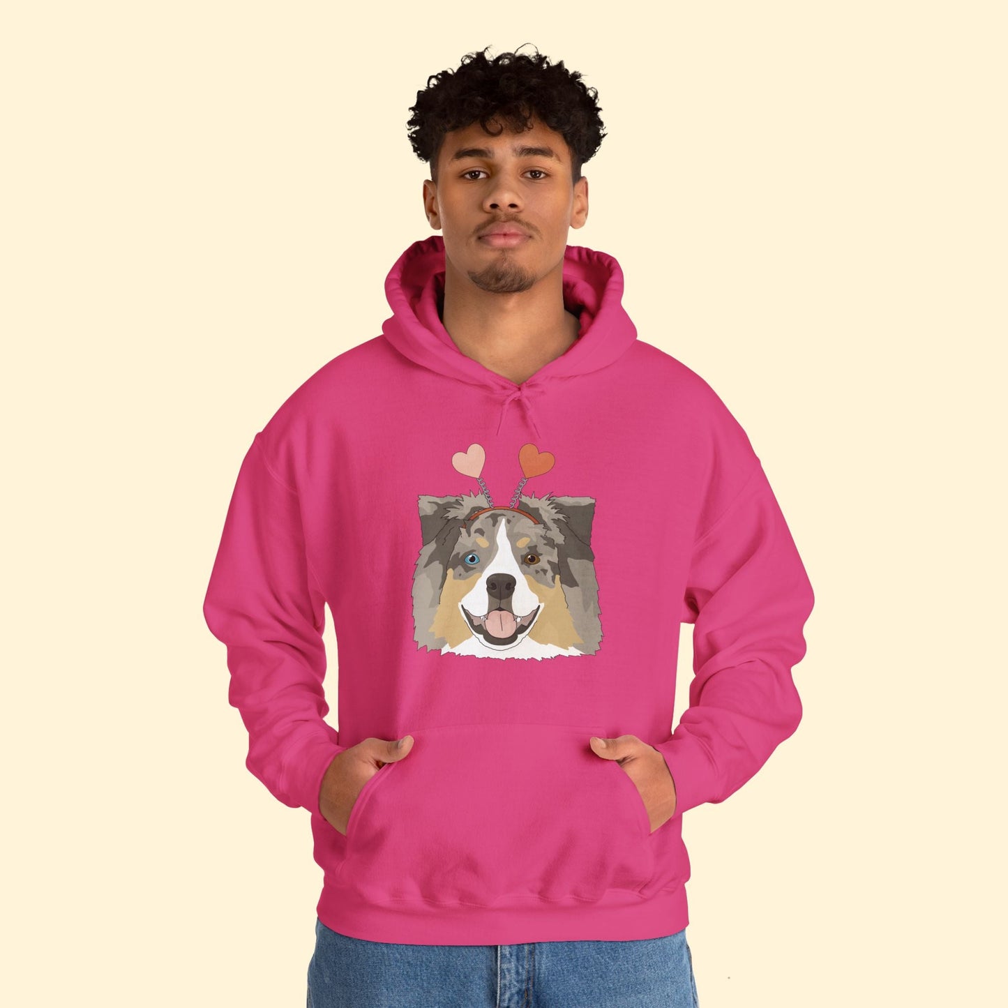 A Very Aussie Valentine | Hooded Sweatshirt - Detezi Designs - 20061275762581085811