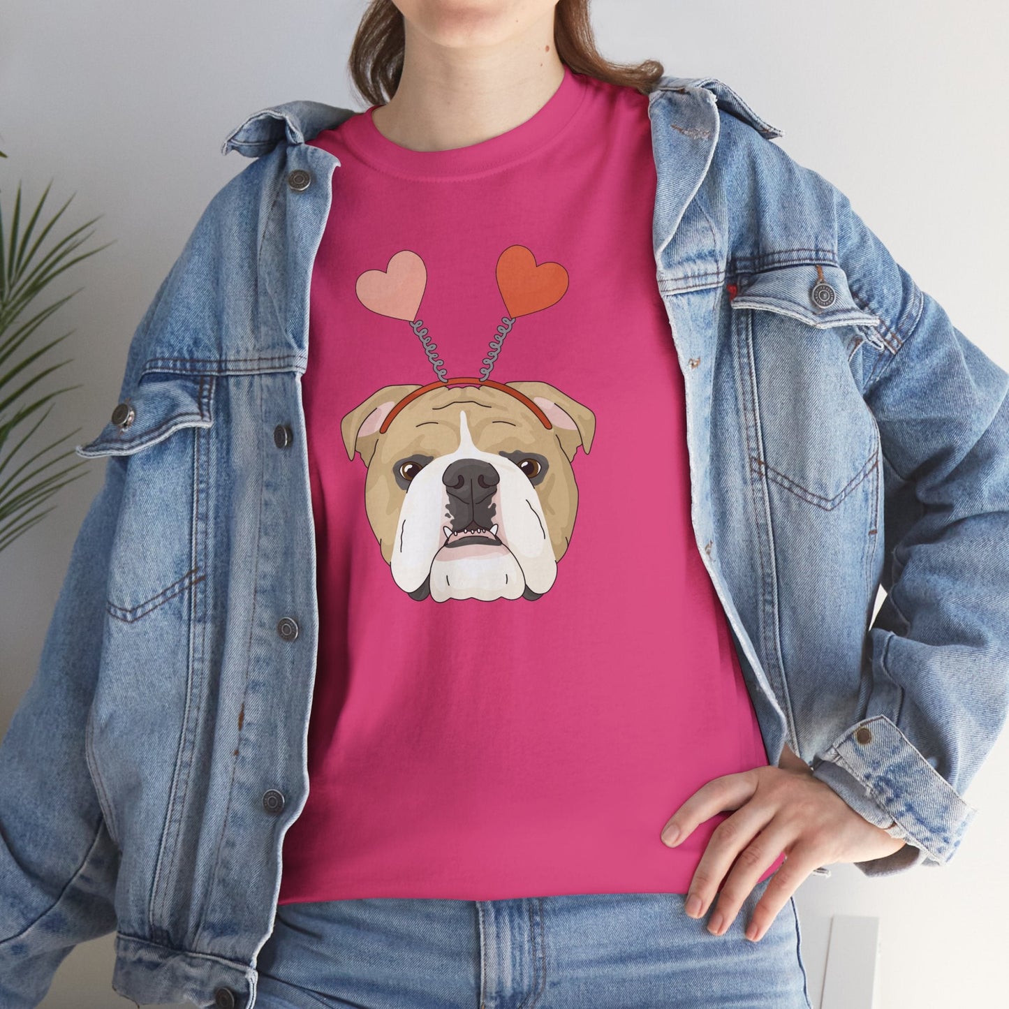 A Very Bulldog Valentine | Unisex T-shirt - Detezi Designs - 29512085815134926456