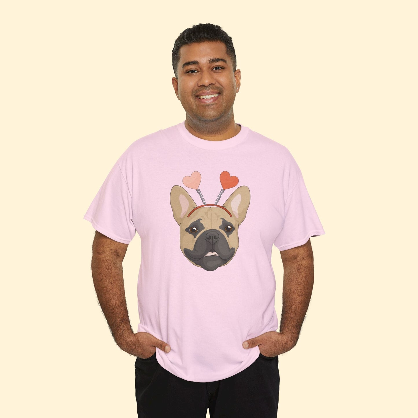 A Very Frenchie Valentine | Unisex T-shirt - Detezi Designs - 34005110716942141004