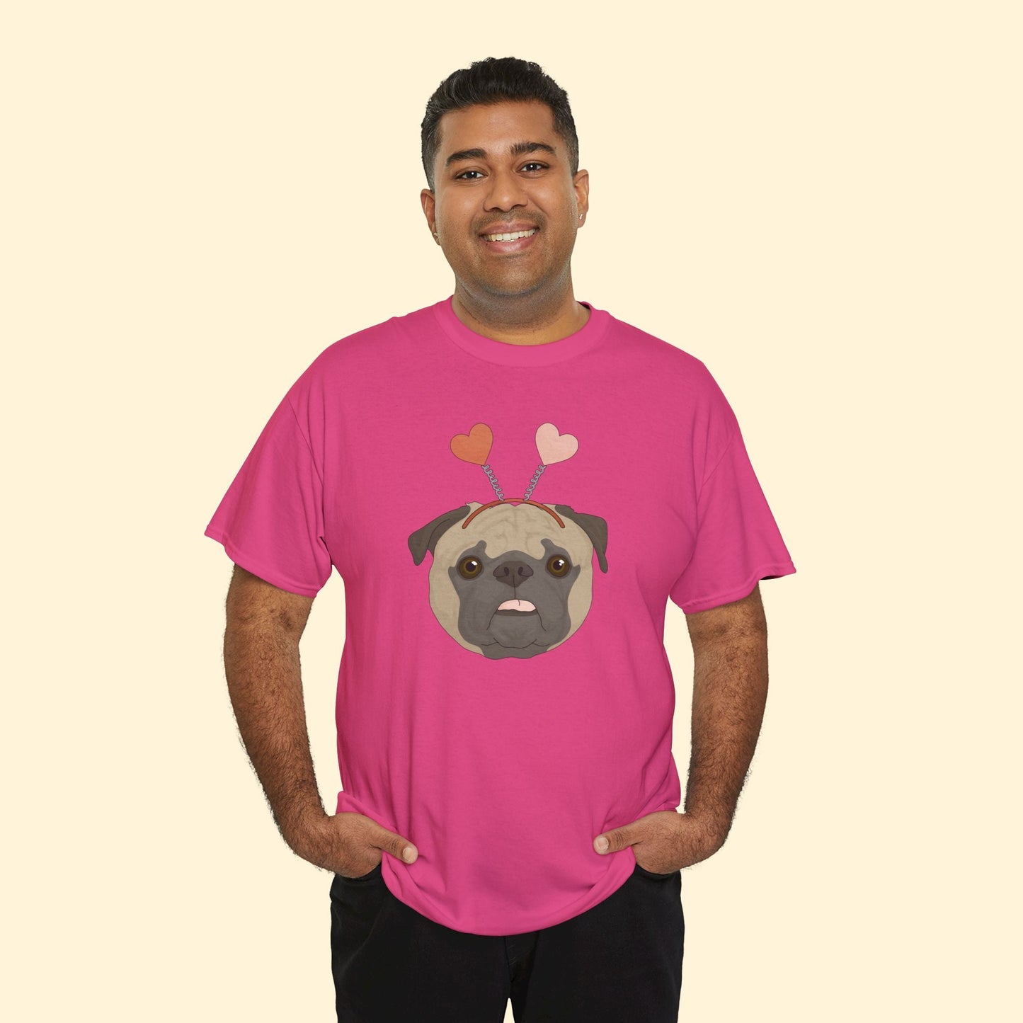 A Very Pug Valentine | Unisex T-shirt - Detezi Designs - 15388869007795790783