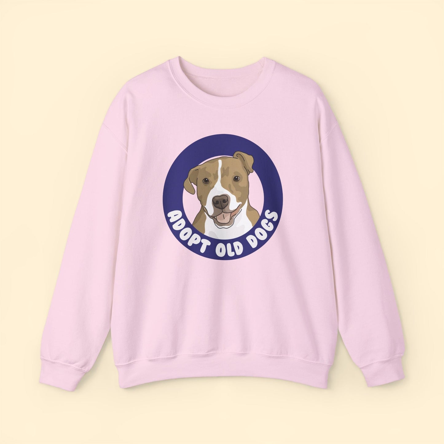Adopt Old Dogs | Crewneck Sweatshirt - Detezi Designs - 34173173365011786435