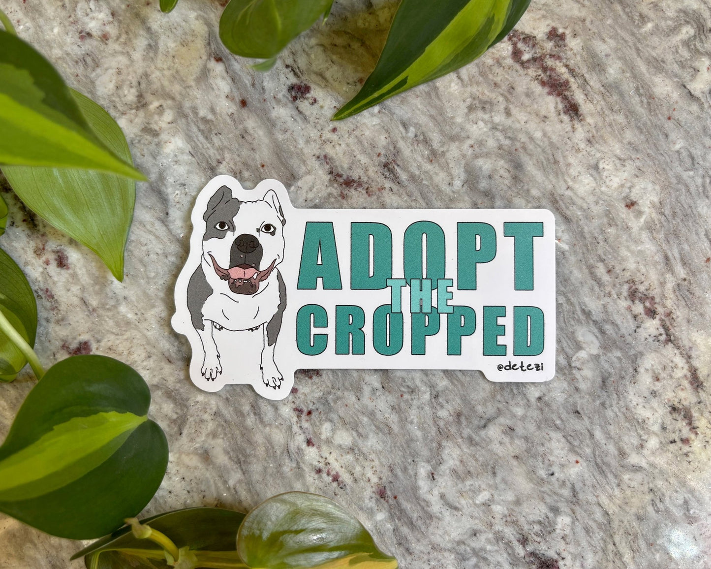 Adopt The Cropped | 3" Vinyl Sticker - Detezi Designs -