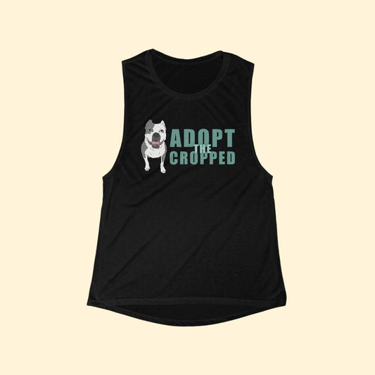 Adopt The Cropped | Women's Flowy Scoop Muscle Tank - Detezi Designs-68916432101385353199