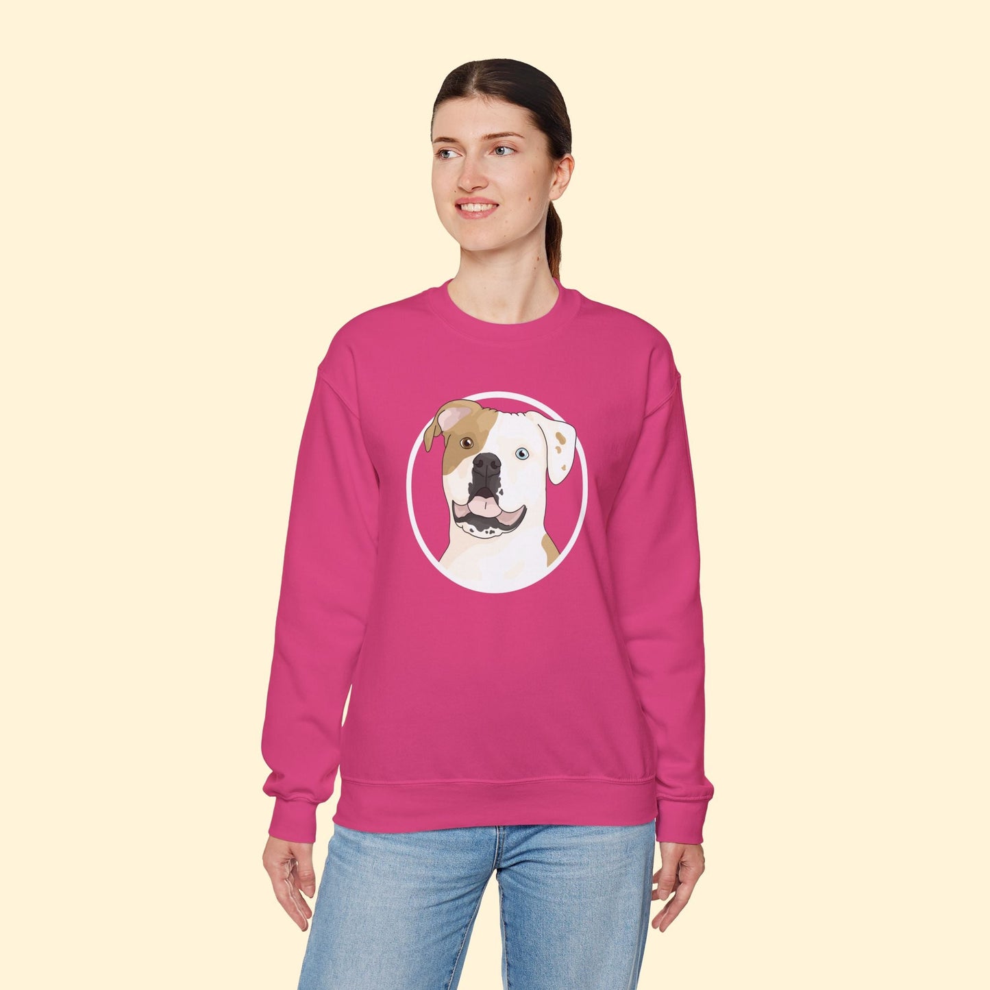 American Bulldog Circle | Crewneck Sweatshirt - Detezi Designs - 29308989580445275650