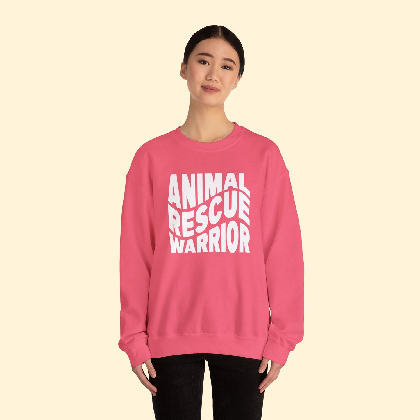 Animal Rescue Warrior | Crewneck Sweatshirt - Detezi Designs - 21891219842153621479