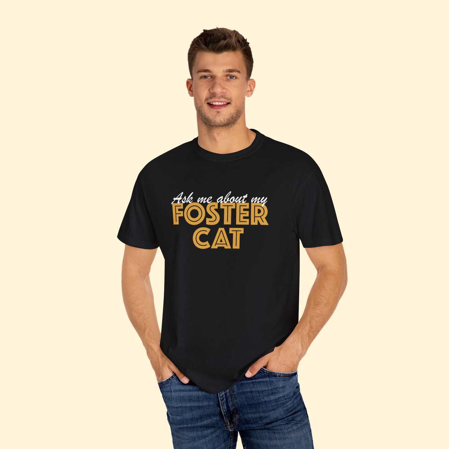 Ask Me About My Foster Cat | Classic | Comfort Colors Unisex T-shirt - Detezi Designs - 12381988605219445263