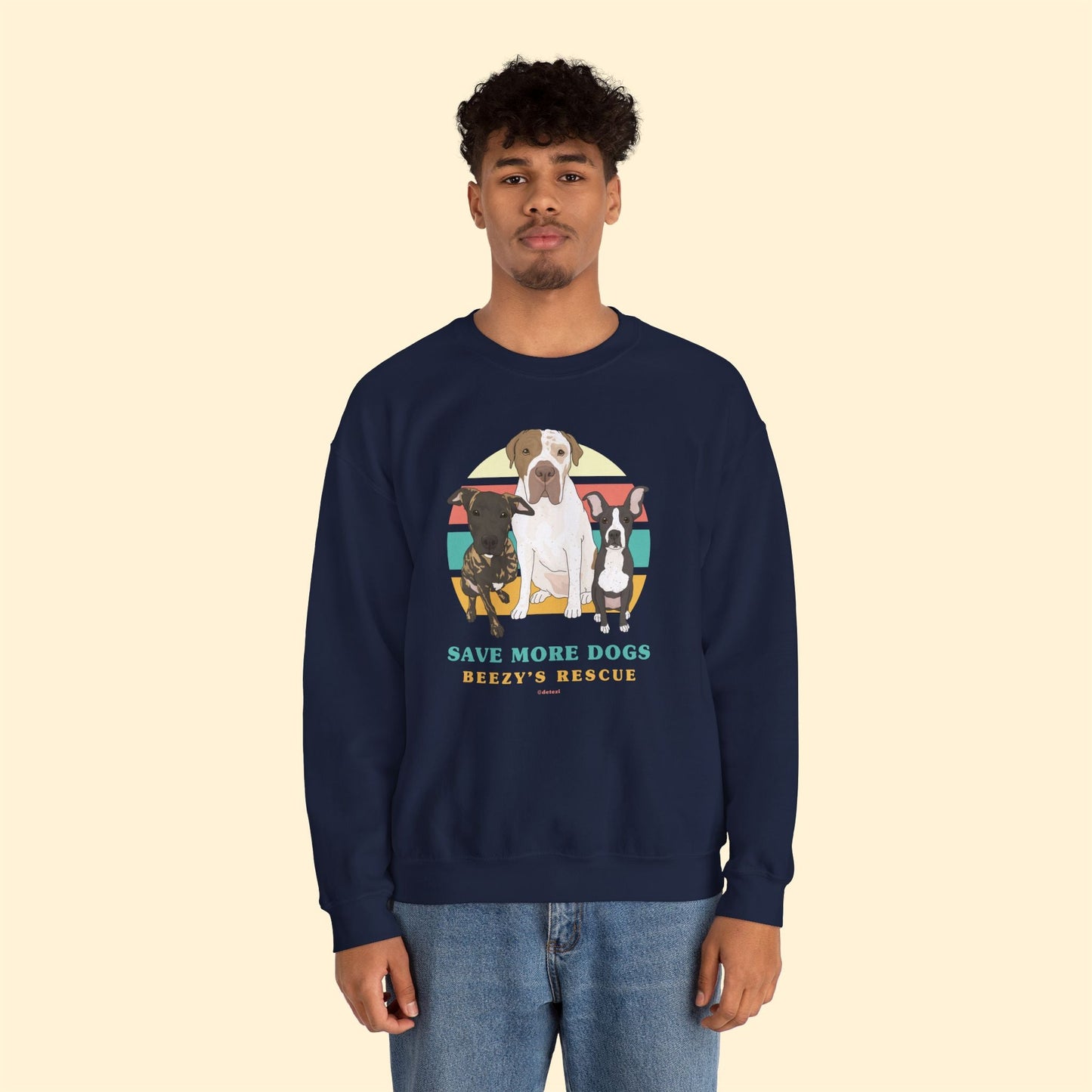 Beezy's Rescue | FUNDRAISER | Crewneck Sweatshirt - Detezi Designs - 33063389966456269465