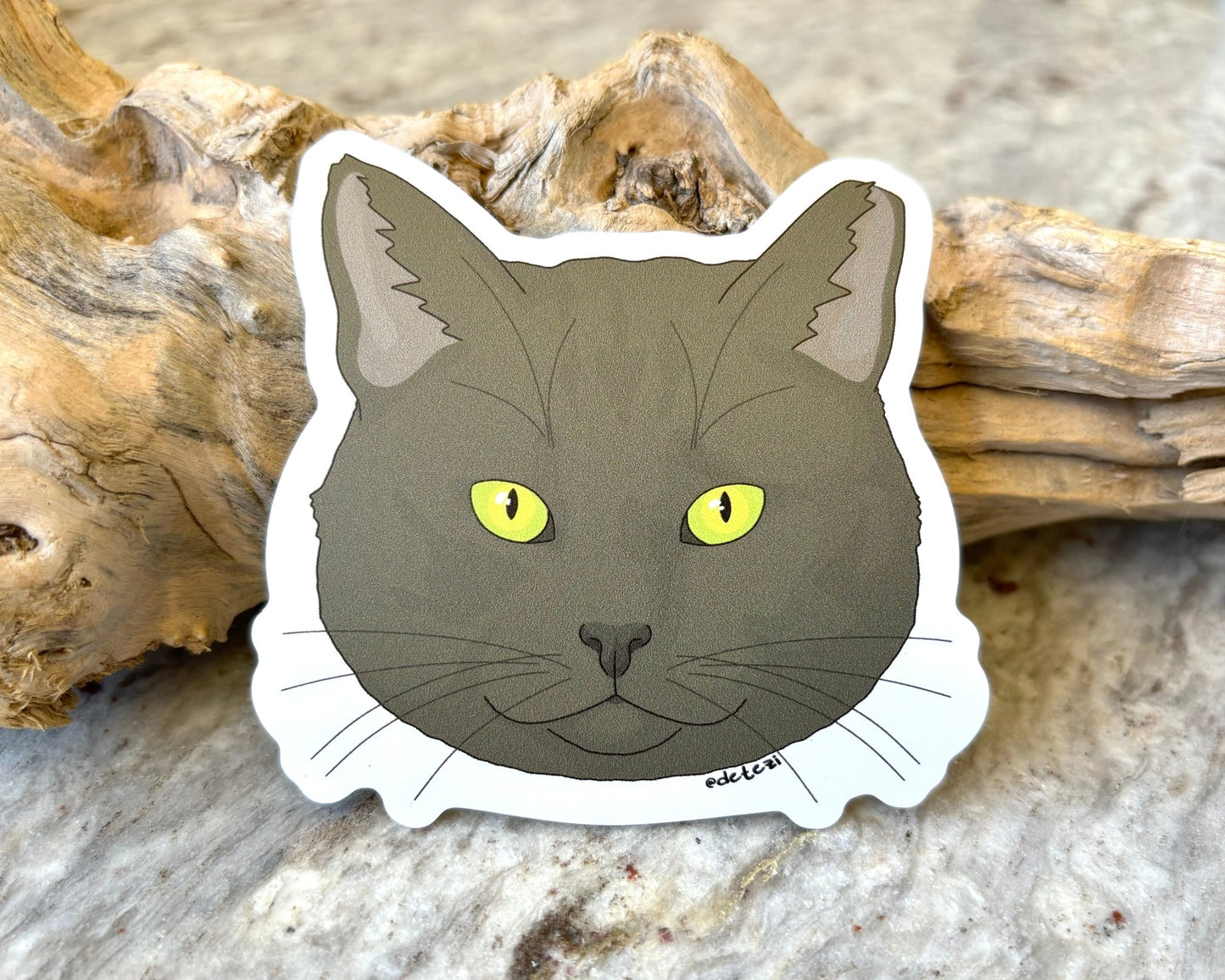 Black Tomcat | 3" Vinyl Sticker - Detezi Designs -
