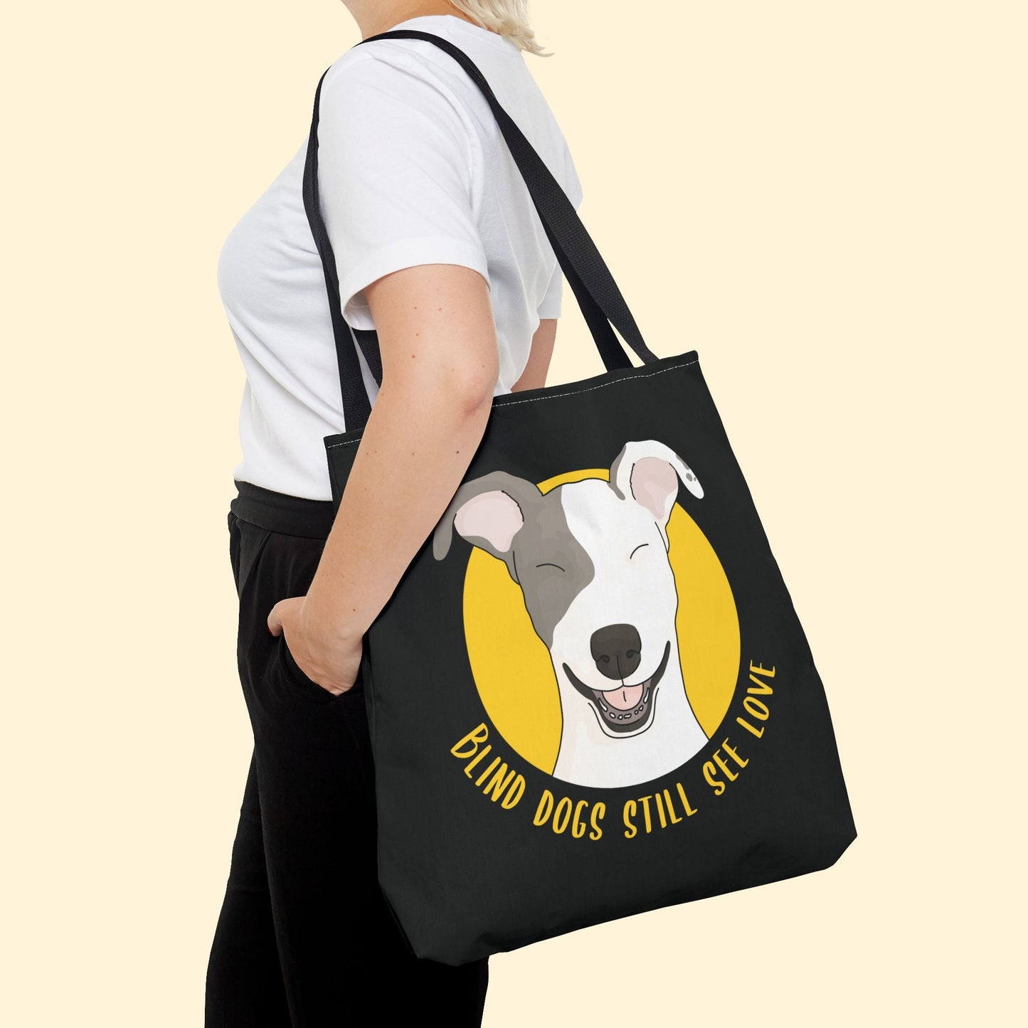 Blind Dogs Still See Love | Tote Bag - Detezi Designs - 13833916587702961434
