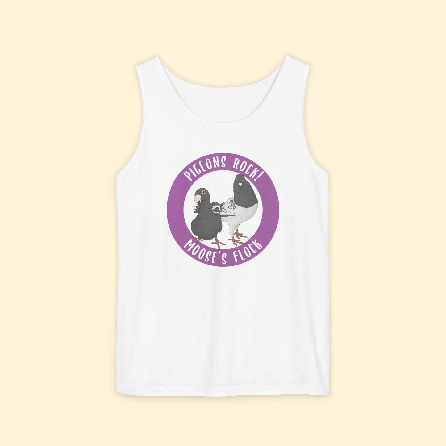 Comfort Colors Tank Top | FUNDRAISER | Moose's Flock | Pigeons Rock - Detezi Designs - 26860767646452988924
