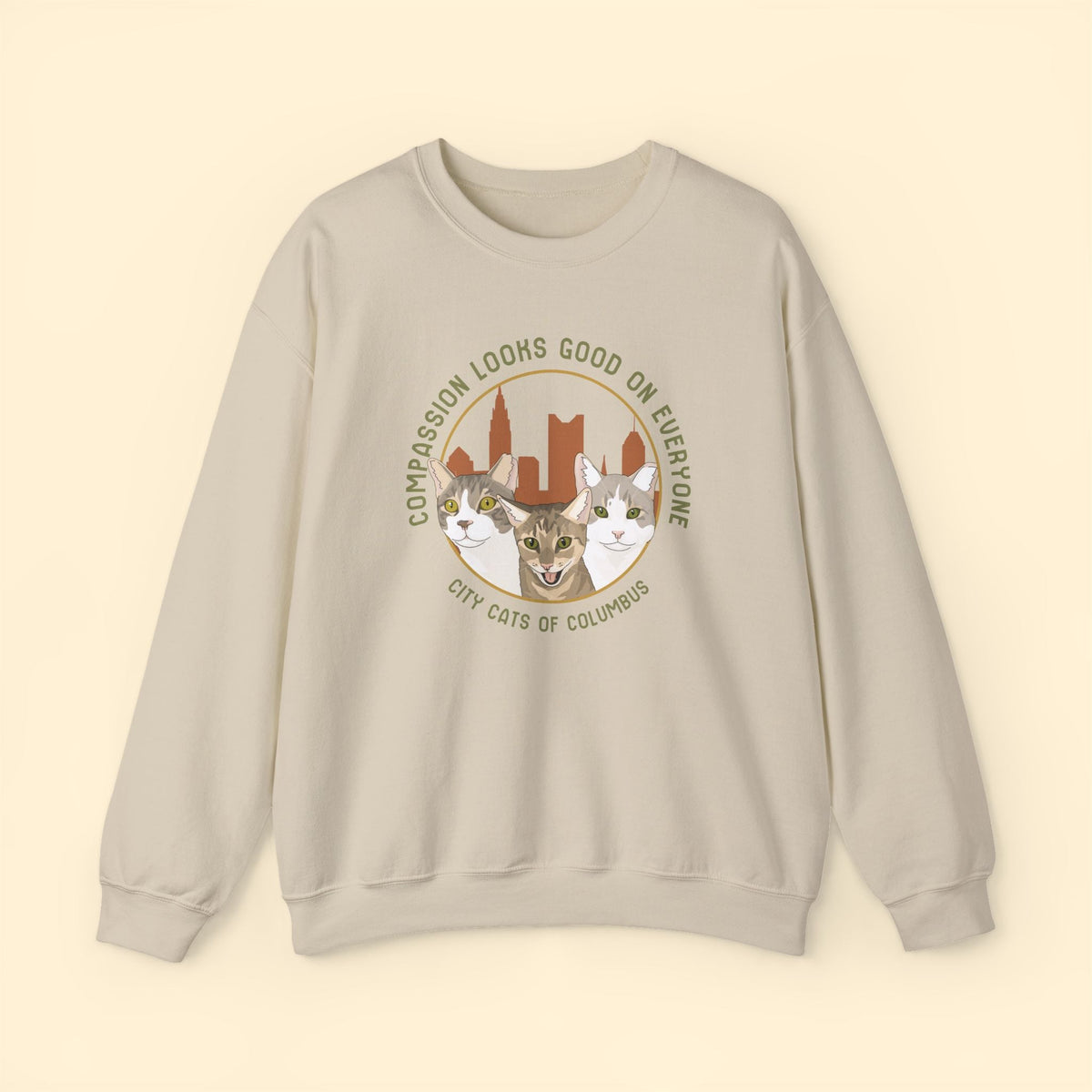 Crewneck Sweatshirt | FUNDRAISER | City Cats of Columbus - Detezi Designs-17207899518439247278