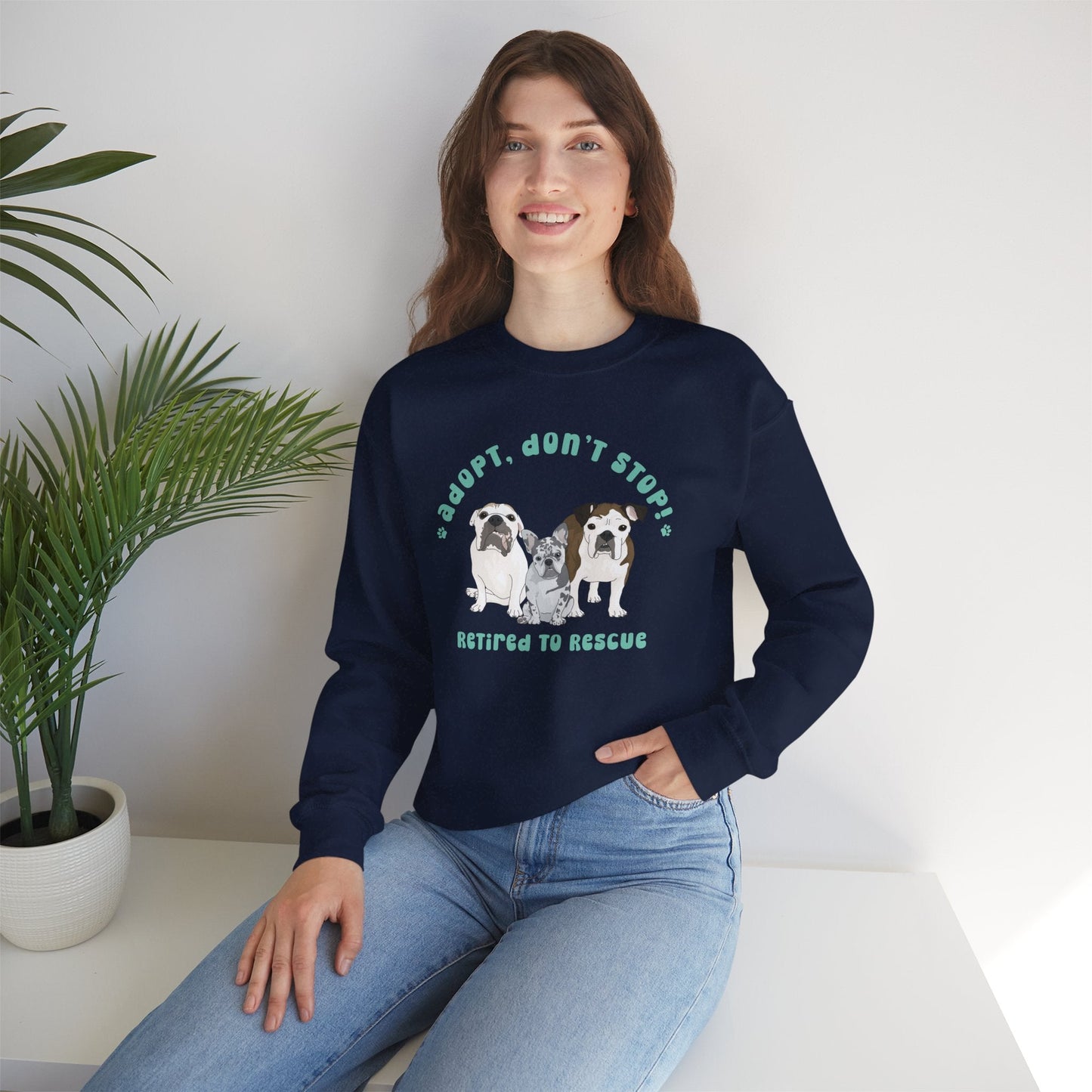 Crewneck Sweatshirt | FUNDRAISER | Retired to Rescue - Detezi Designs - 70587090812872751742