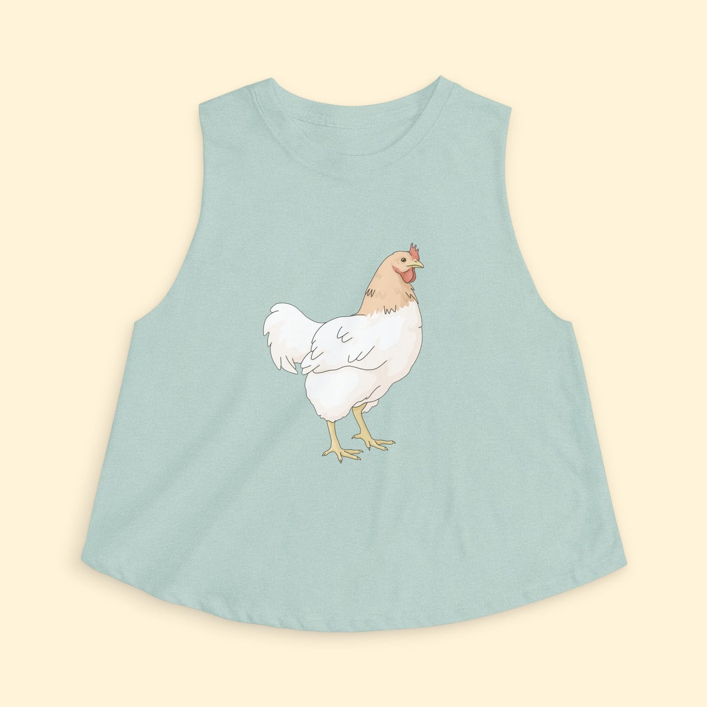 Cropped Muscle Tank | Chicken - Detezi Designs - 26615754038799425759