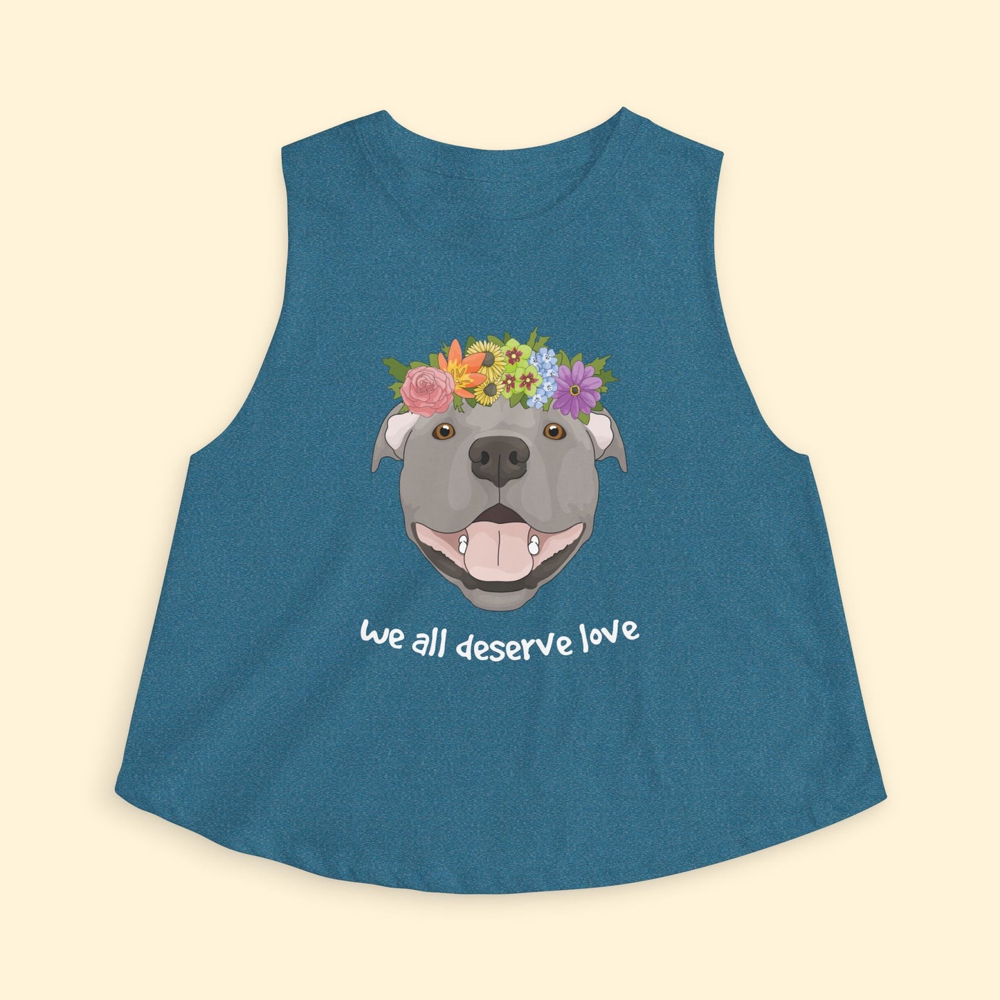 Cropped Muscle Tank | We All Deserve Love - Detezi Designs - 92880382055546598731