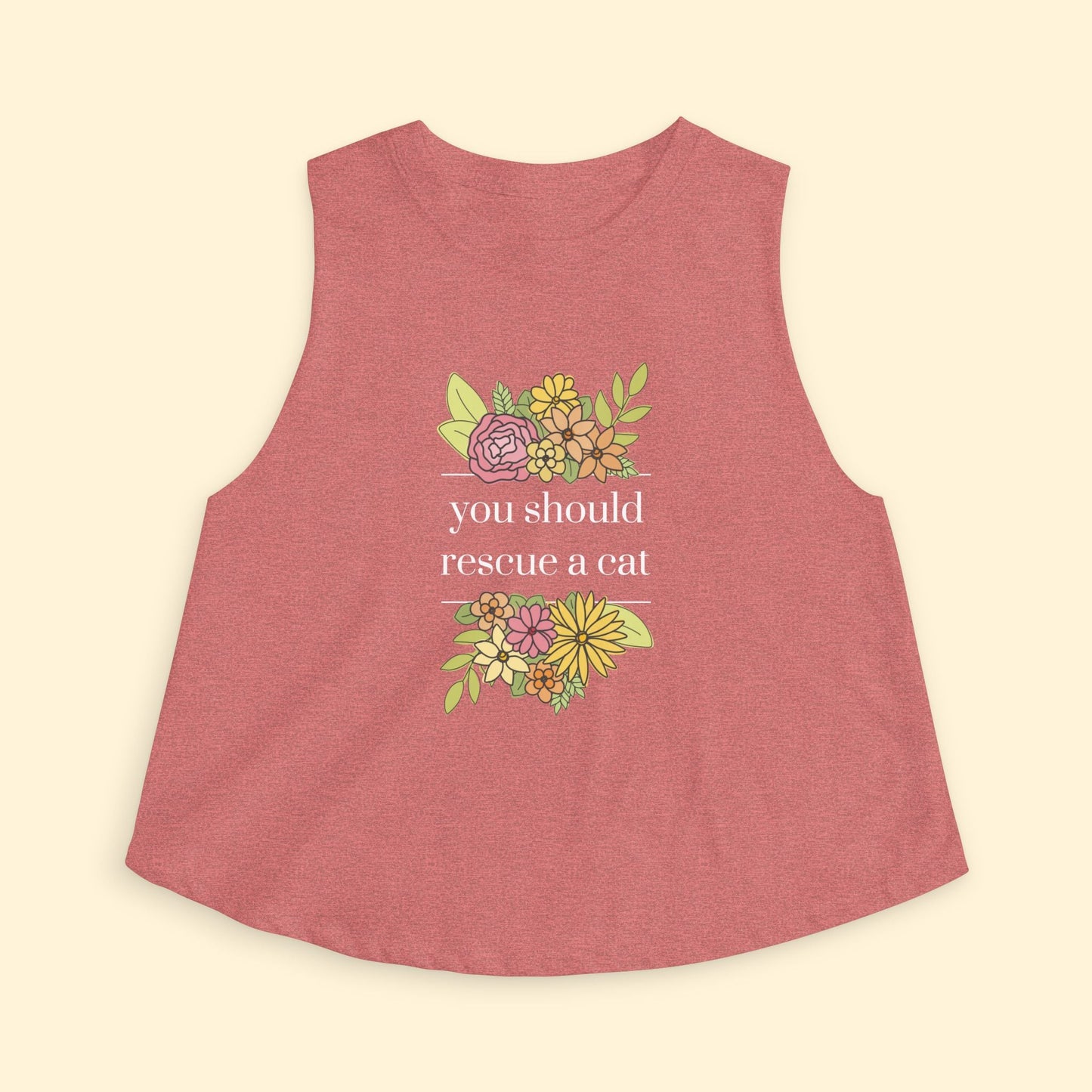 Cropped Muscle Tank | You Should Rescue A Cat - Detezi Designs - 10245176533015095173