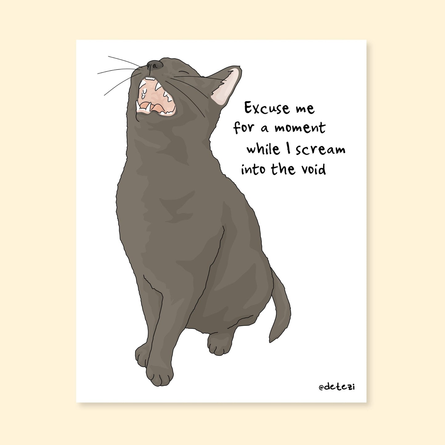 Damaged Print | Void Cat - Detezi Designs-