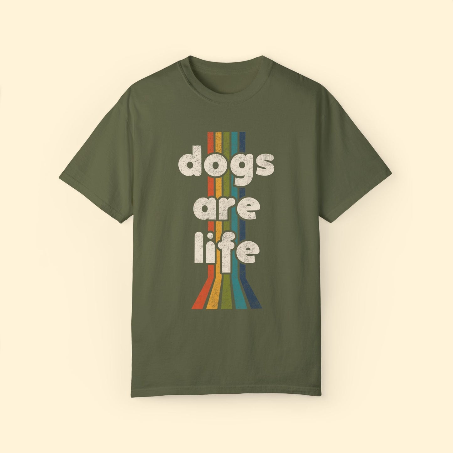 Dogs Are Life | Comfort Colors Unisex T-shirt - Detezi Designs - 49060019928481779911