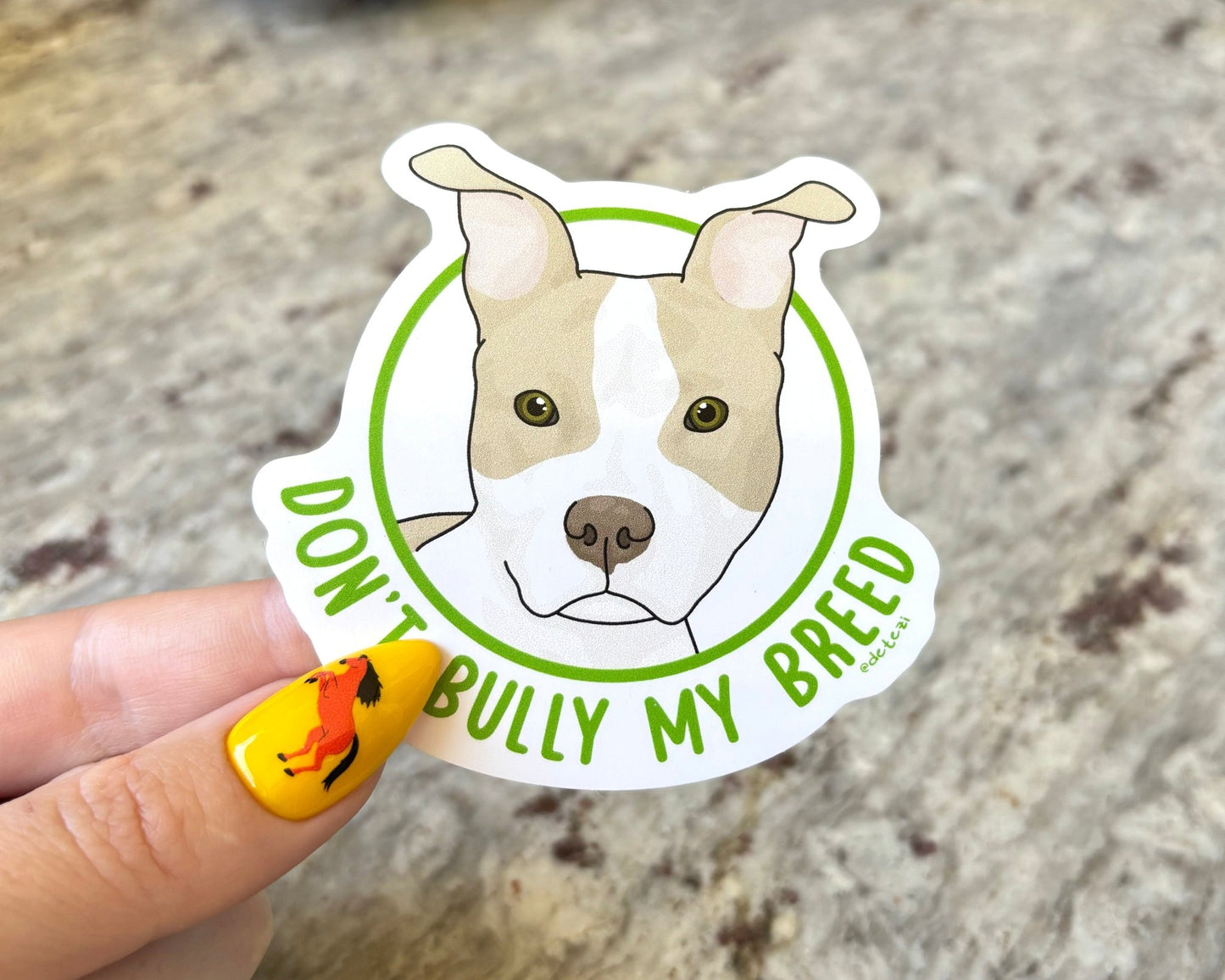 Don't Bully My Breed | Bunny Ears | 3" Vinyl Sticker - Detezi Designs -