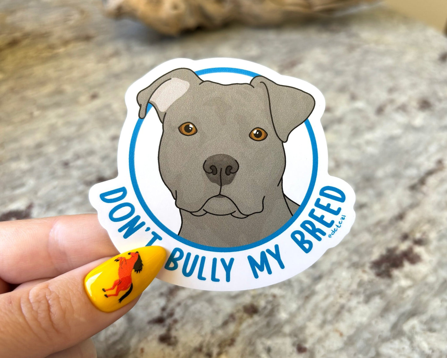 Don't Bully My Breed | Floppy Ears | 3" Vinyl Sticker - Detezi Designs -