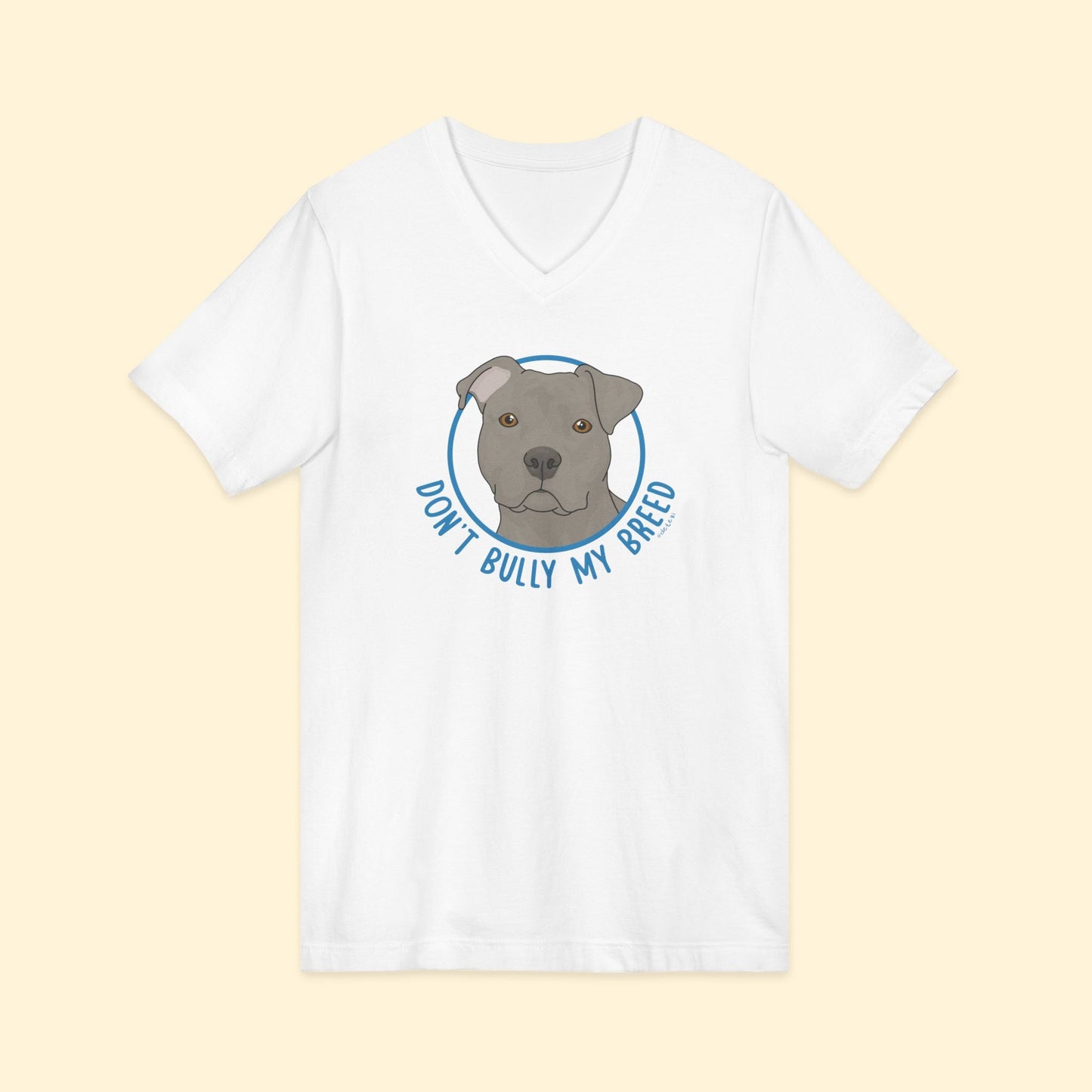 Don't Bully My Breed | Floppy Ears | Unisex V - Neck Tee - Detezi Designs - 26842288507324081193