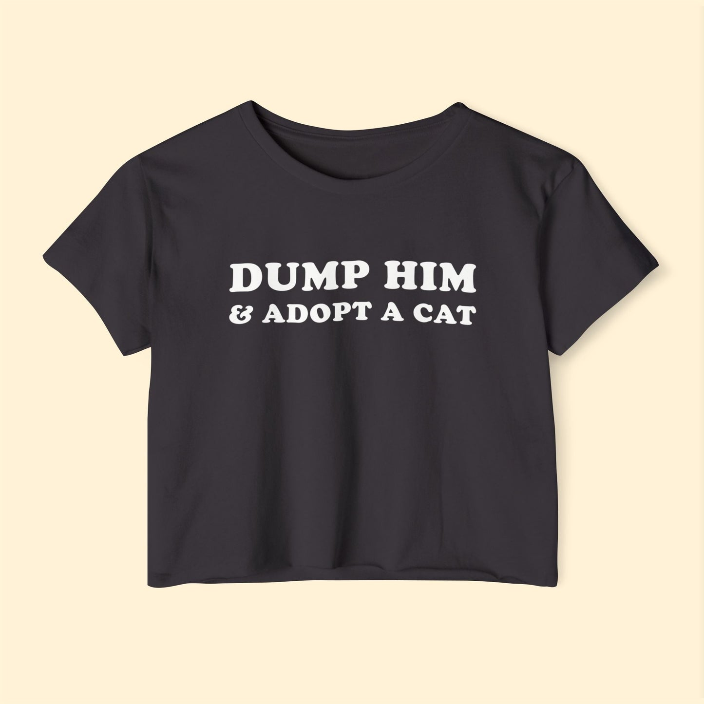 Dump Him & Adopt A Cat | Festival Crop Top - Detezi Designs - 97361304339126364946
