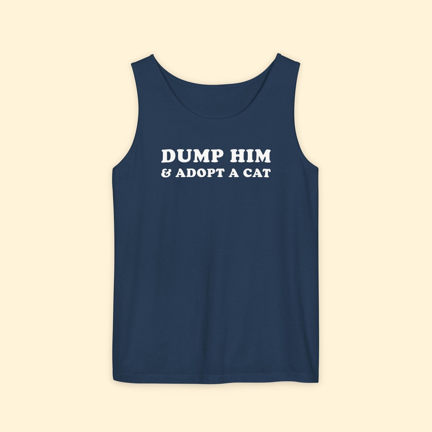 Dump Him & Adopt A Cat | Unisex Tank Top - Detezi Designs - 24267031089578277414