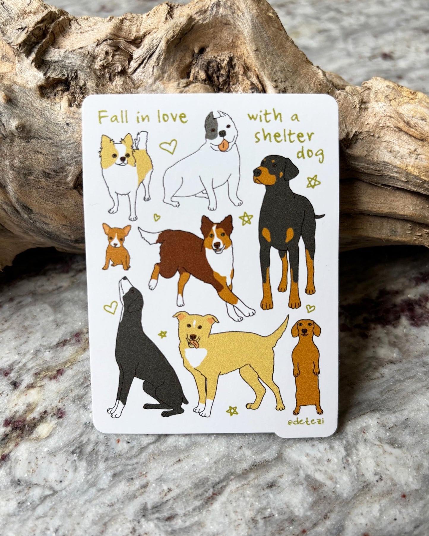 Fall In Love | 3" Vinyl Sticker - Detezi Designs -