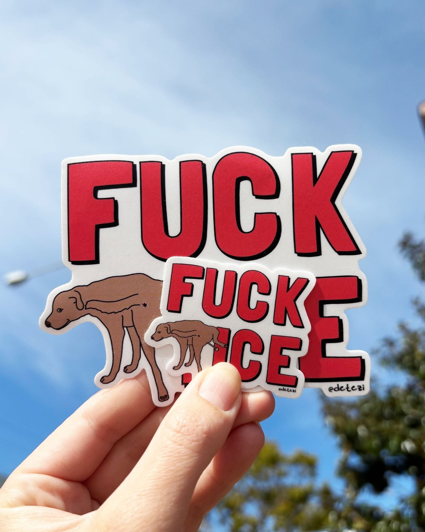 Fuck ICE | MINI STICKERS! | 2" Vinyl Stickers - Detezi Designs -