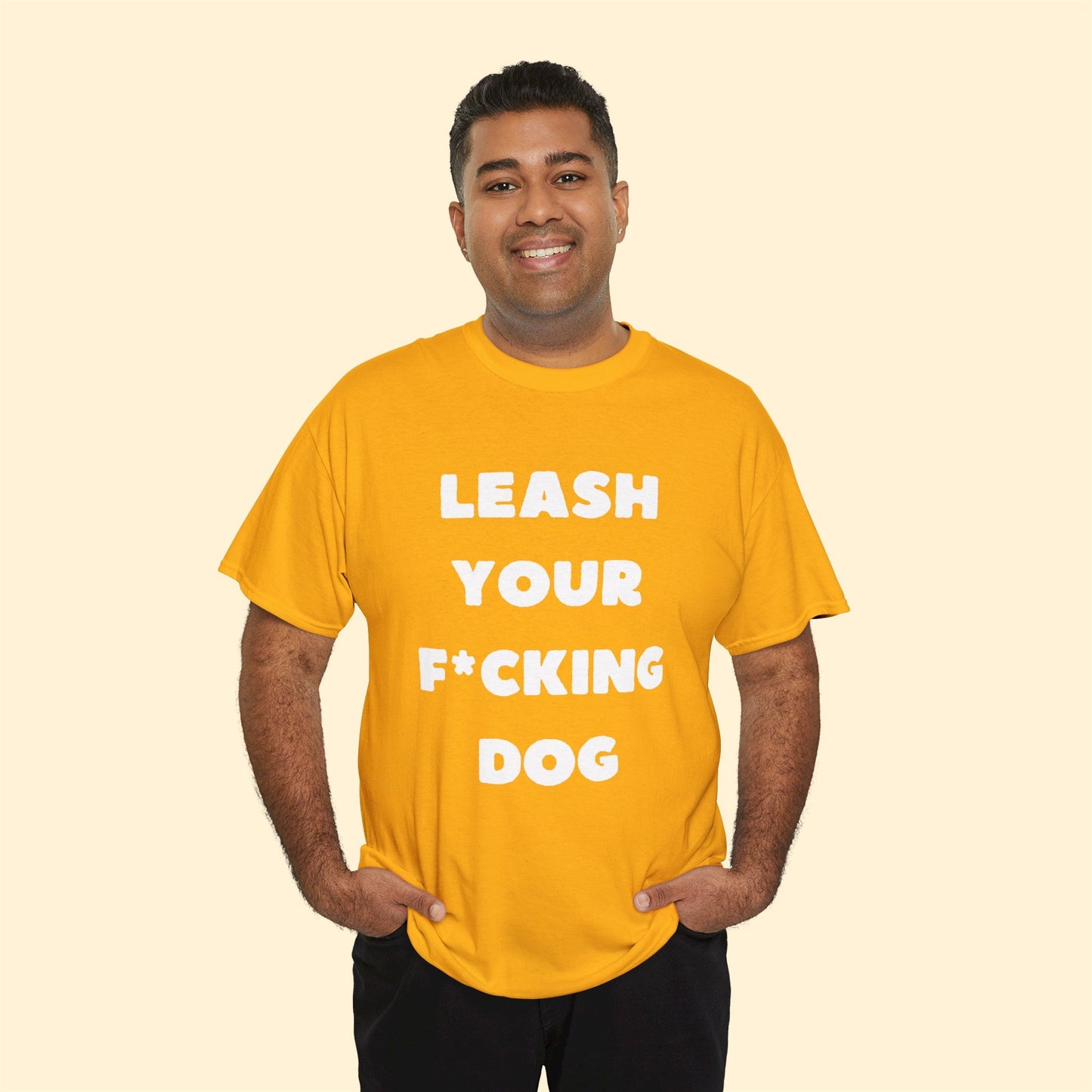 Leash Your F*cking Dog | Unisex Text T-shirt - Detezi Designs-46804569057869899233