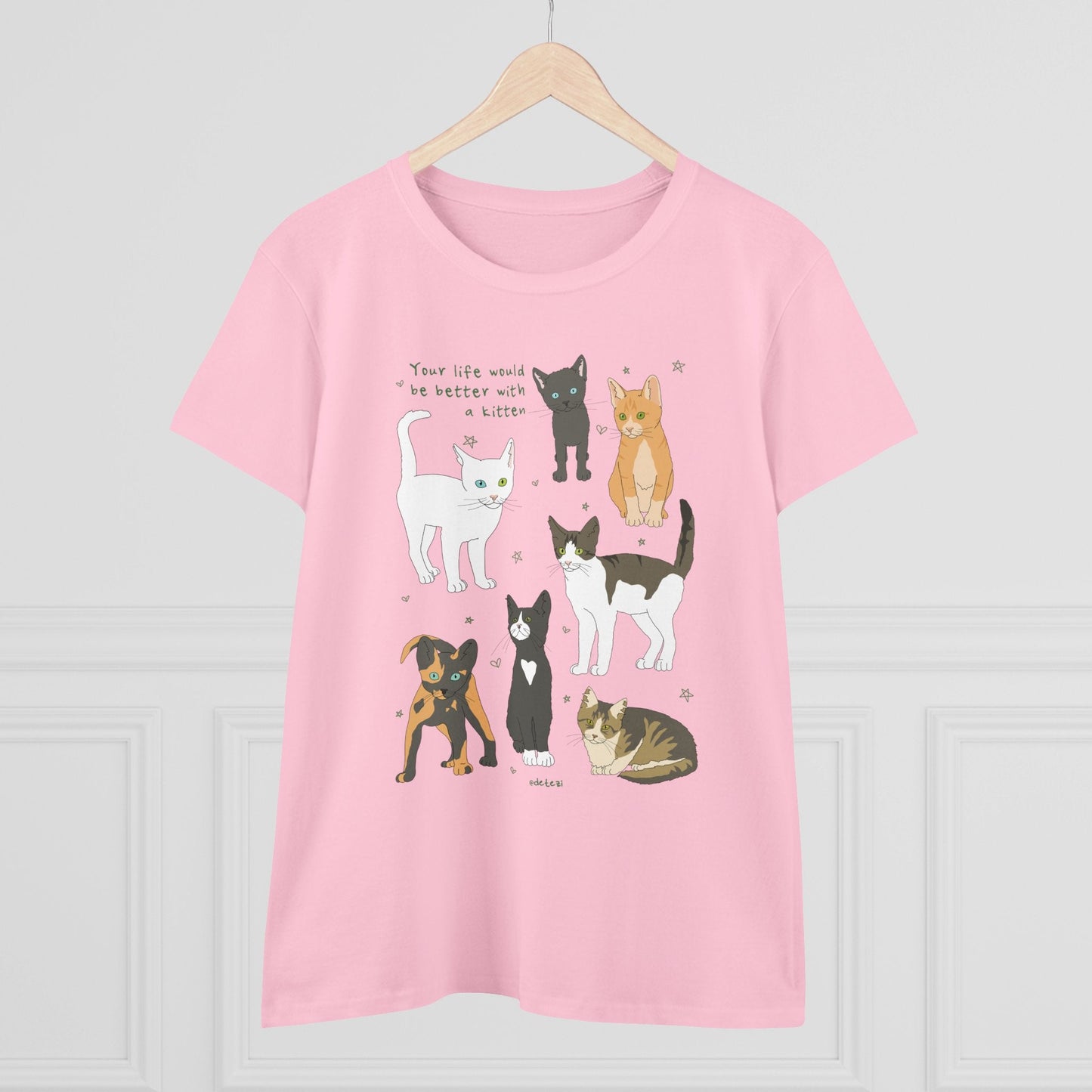 Life Would Be Better | Women's Midweight Cotton Tee - Detezi Designs - 30488936359543452486