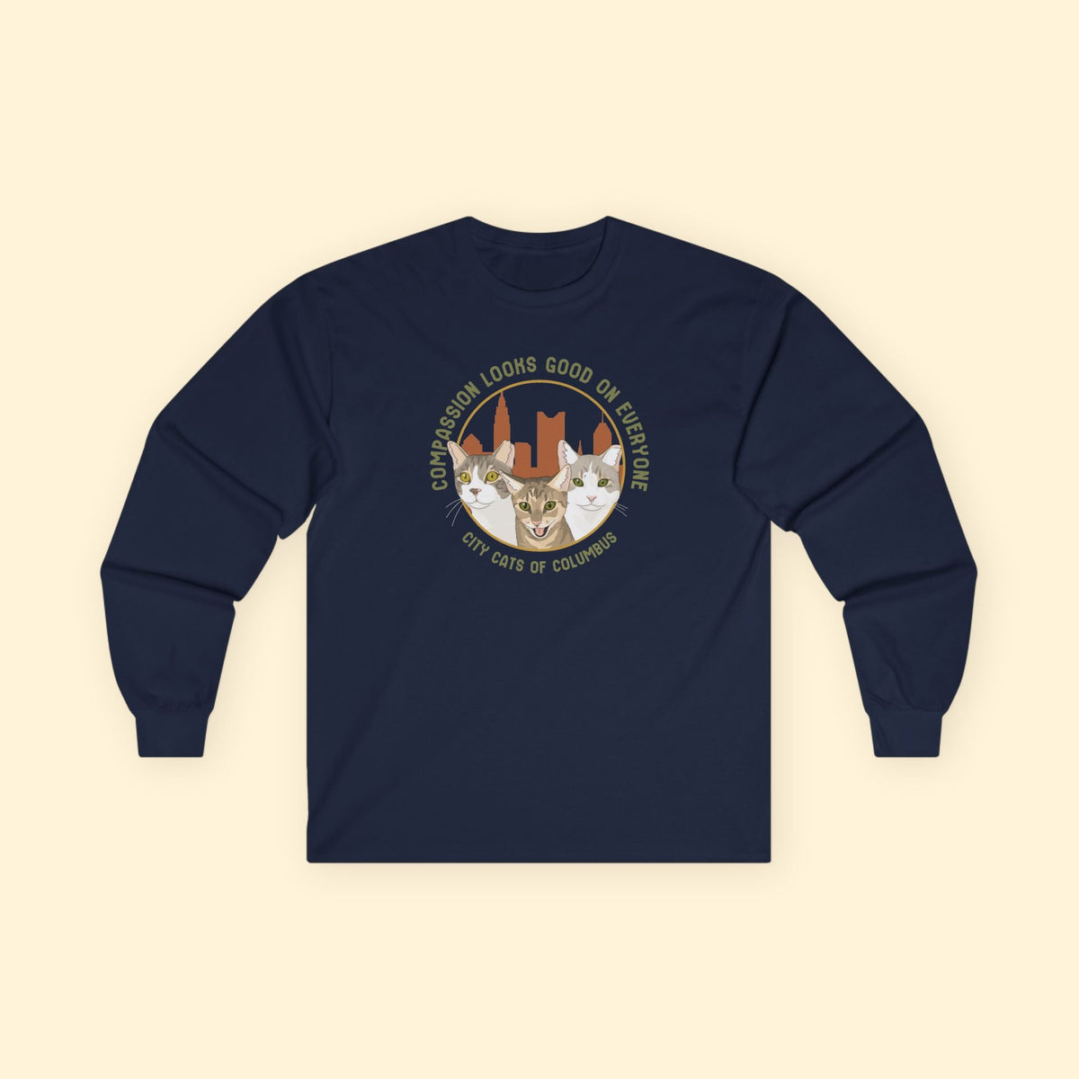Long Sleeve Tee | FUNDRAISER | City Cats of Columbus - Detezi Designs-18251272972019044579