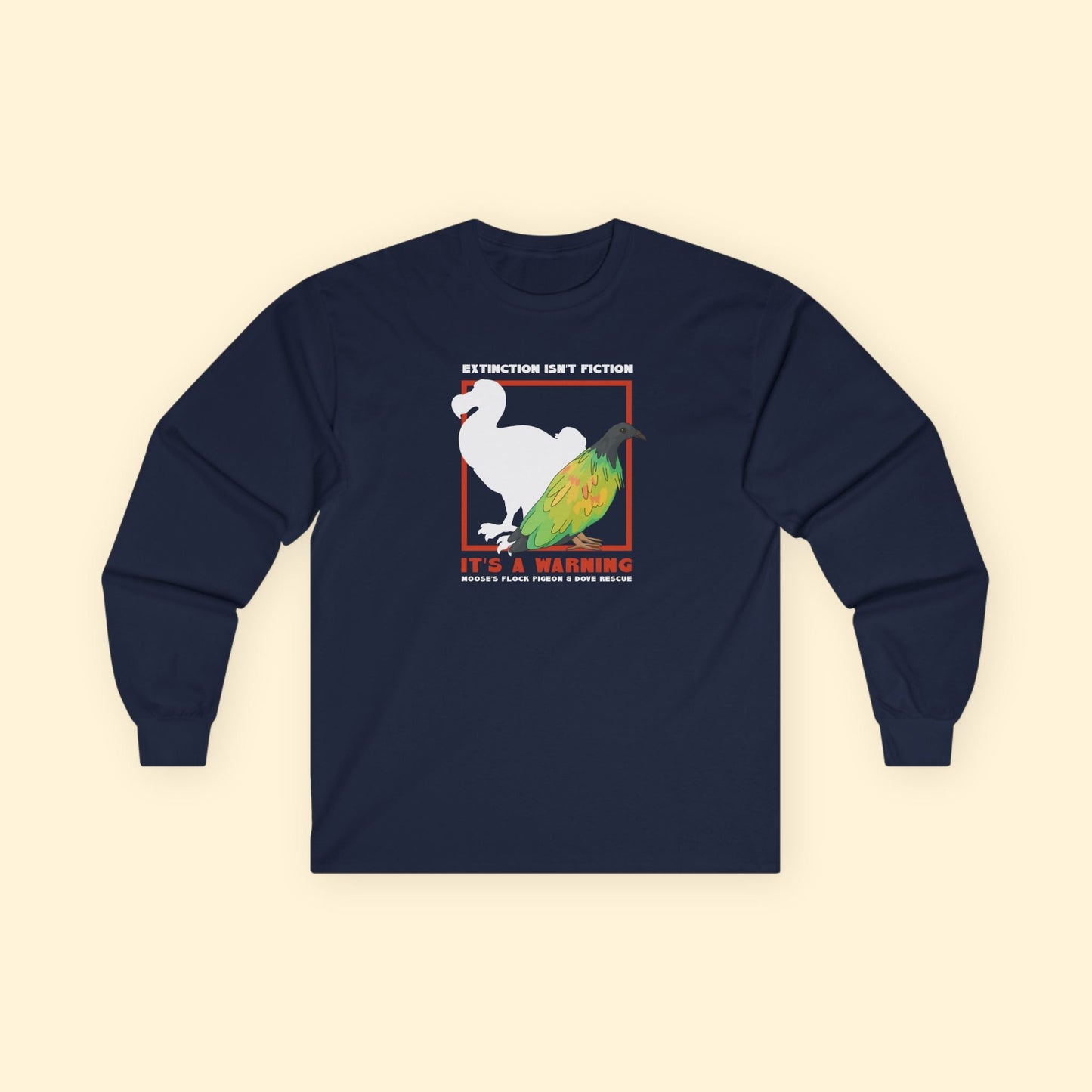 Long Sleeve Tee | FUNDRAISER | Moose's Flock | Extinction is a Warning - Detezi Designs - 81036343138790731937