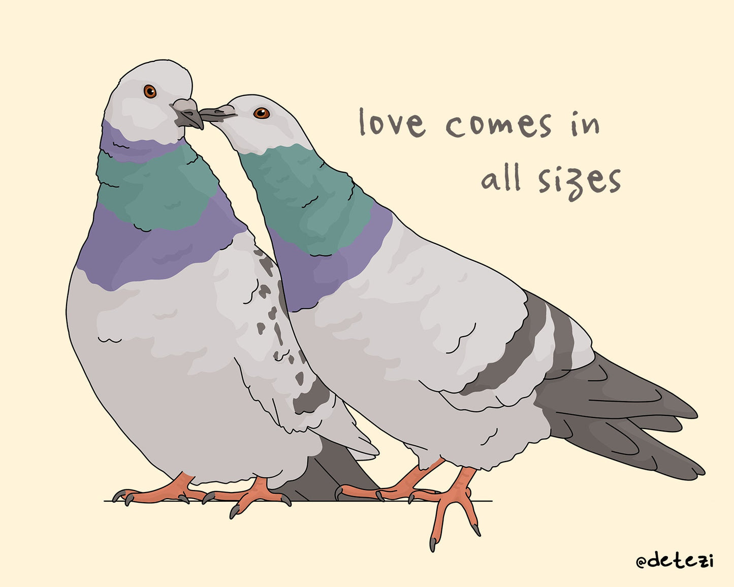Love Comes in All Sizes | Giclee Fine Art Print - Detezi Designs -