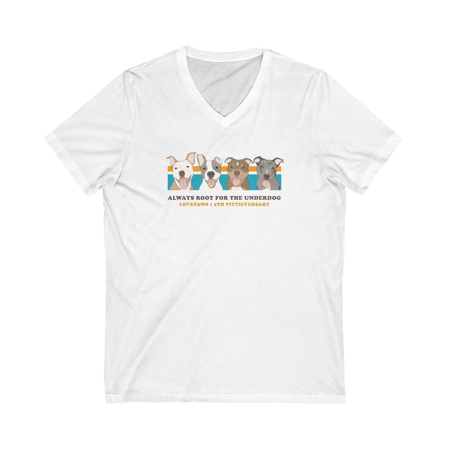 LOVEPAWS | FUNDRAISER | Unisex V - Neck Tee - Detezi Designs - 66762634869466349987