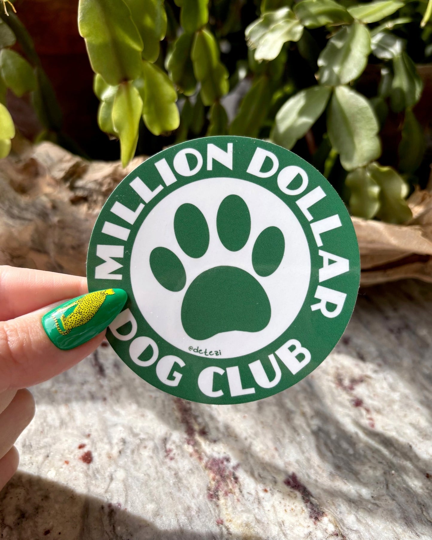 Million Dollar Dog Club | 3" Vinyl Sticker - Detezi Designs -