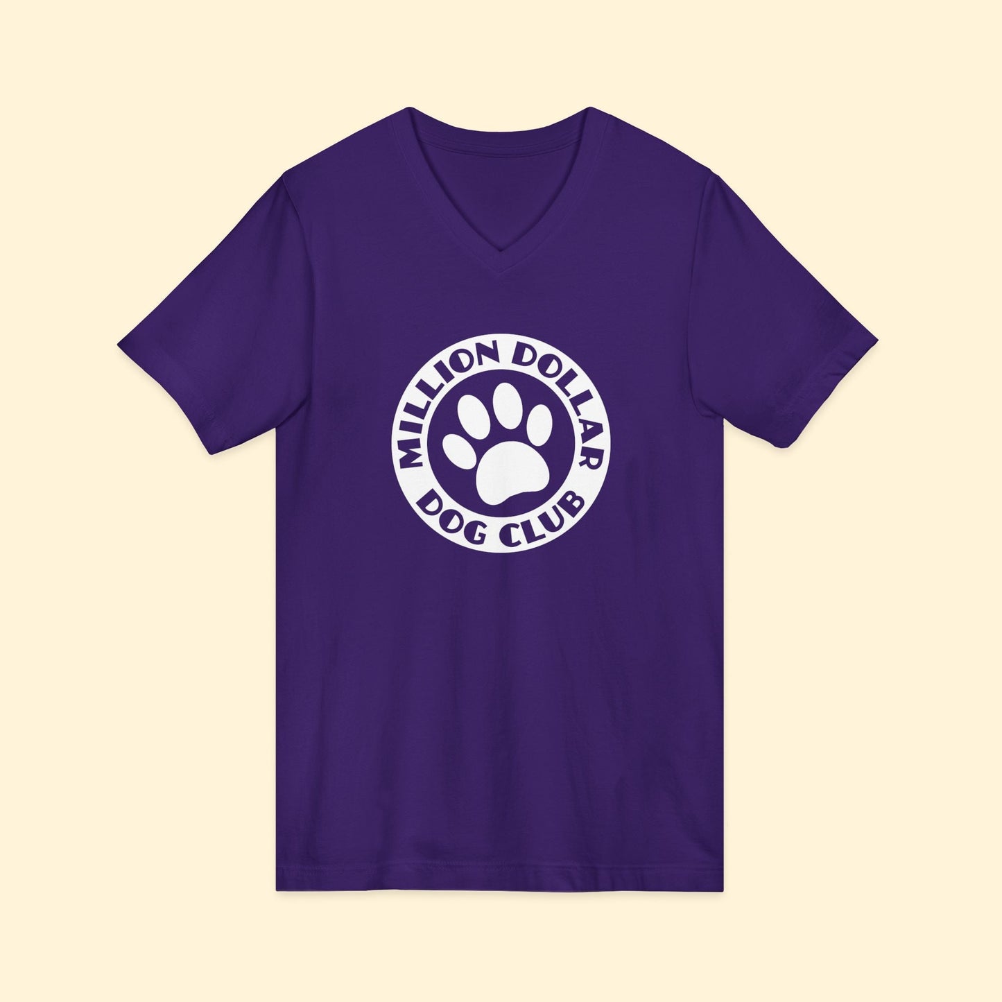 Million Dollar Dog Club | Unisex V - Neck Tee - Detezi Designs - 30249881255342342056