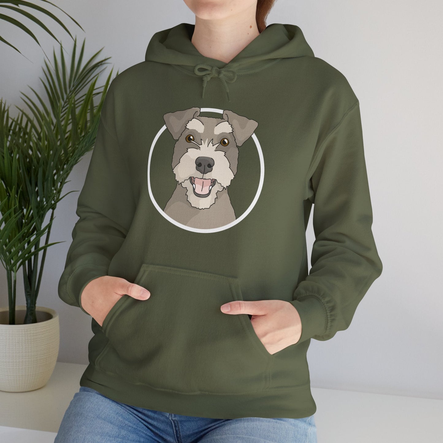 Miniature Schnauzer Circle | Hooded Sweatshirt - Detezi Designs - 31047851686919506088