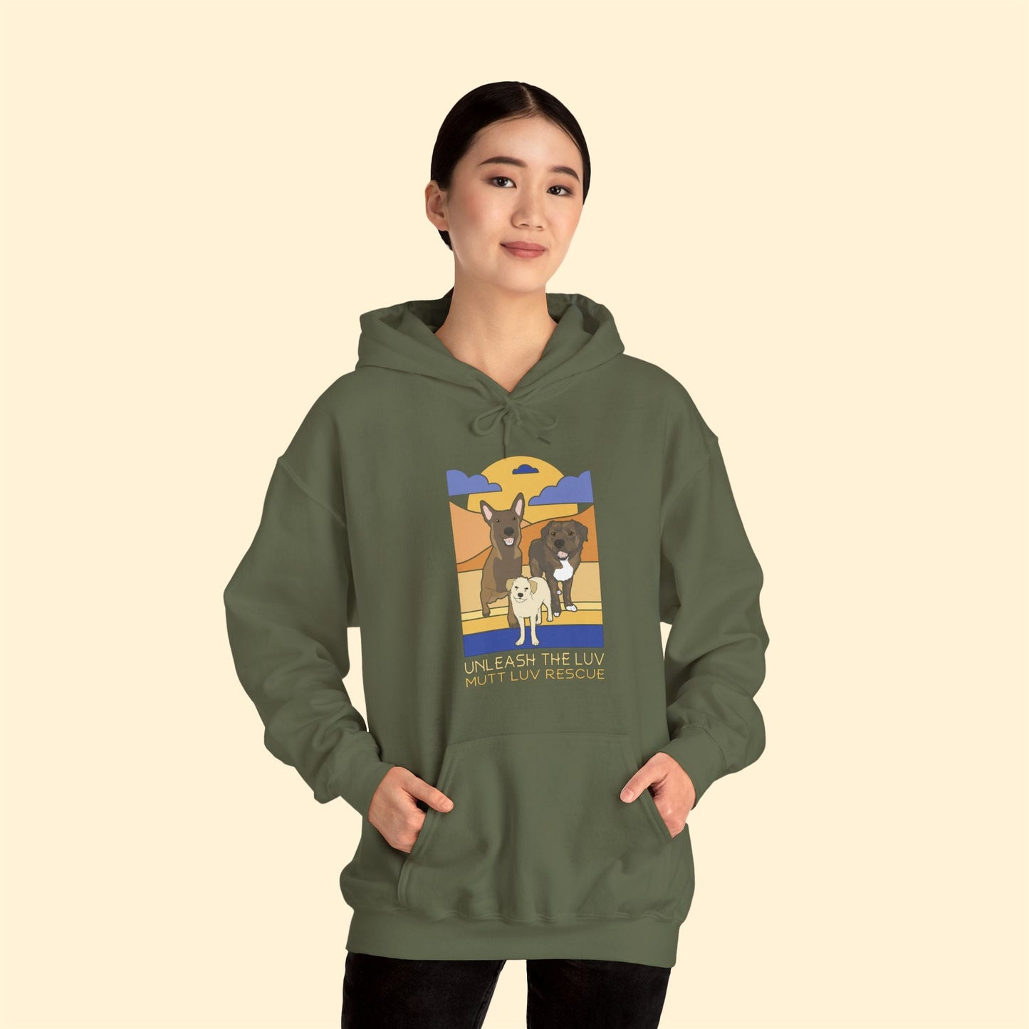 Mutt Luv Rescue | FUNDRAISER | Hooded Sweatshirt - Detezi Designs - 11458617596284397185