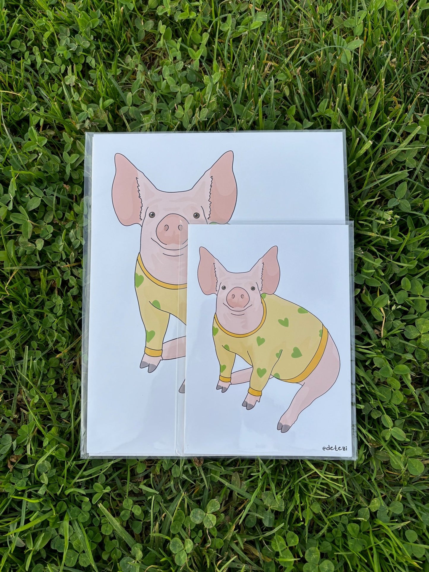 Piggy | Giclee Fine Art Print - Detezi Designs -