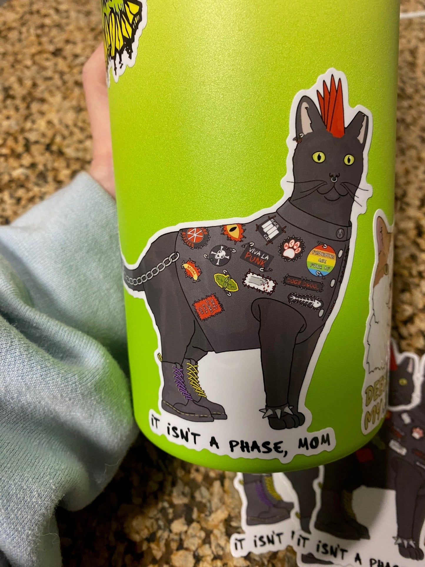 Punk Cat | 4" Vinyl Sticker - Detezi Designs -