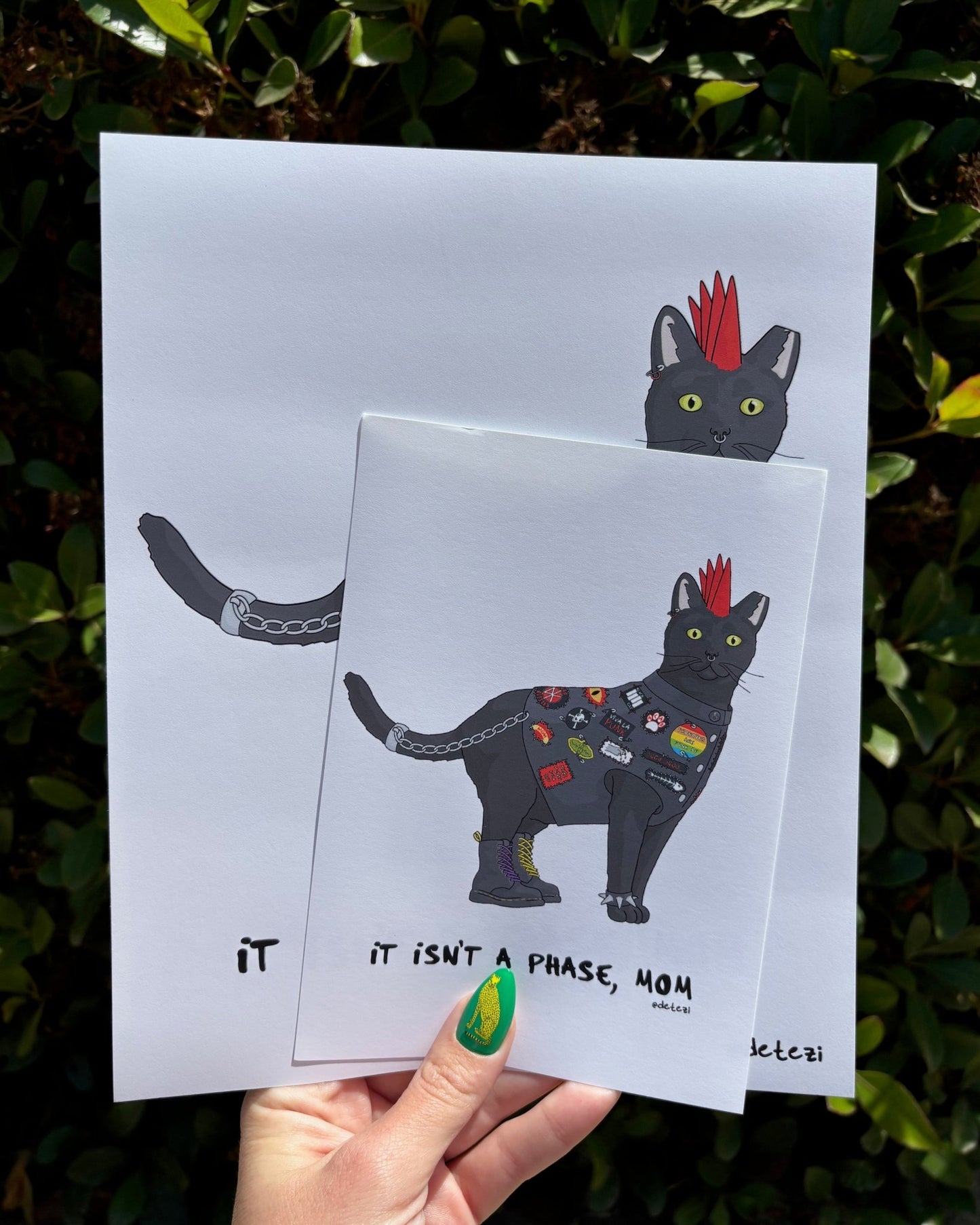 Punk Cat | Giclée Fine Art Print - Detezi Designs -
