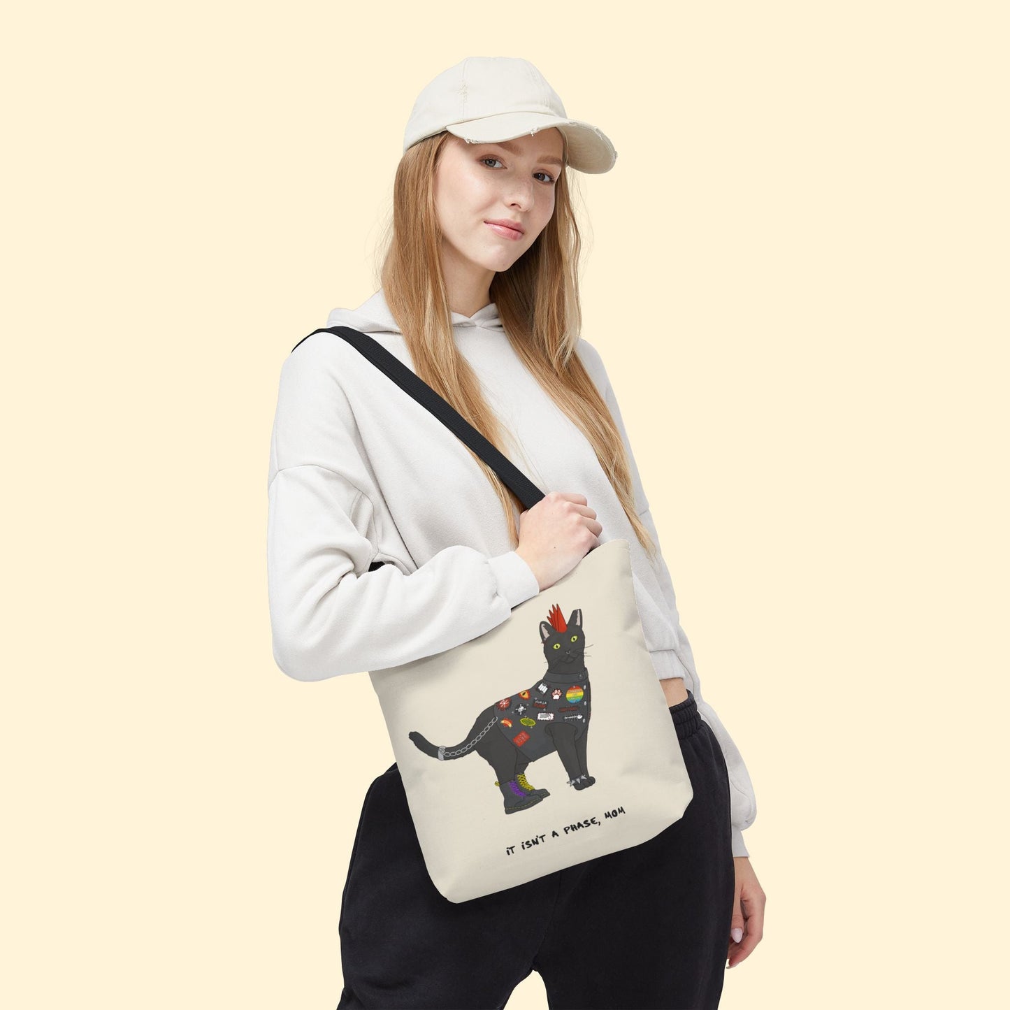 Punk Cat | Tote Bag - Detezi Designs-15212956936072918686