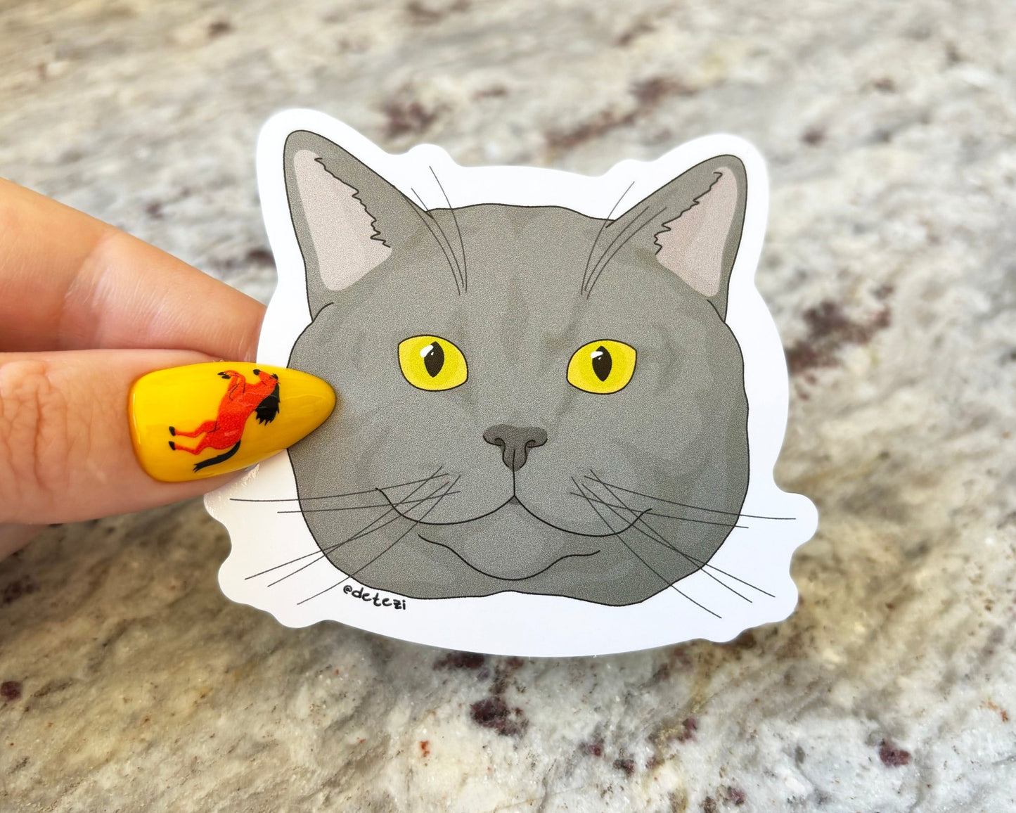 Russian Blue | 3" Vinyl Sticker - Detezi Designs -