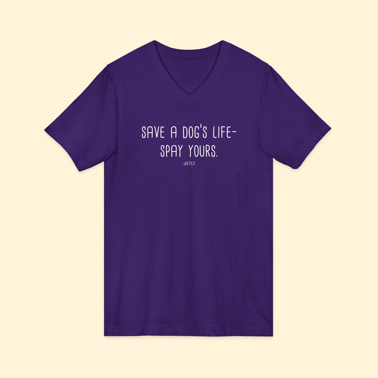 Save a Dog's Life | Unisex V - Neck Tee - Detezi Designs - 27414727654412700765