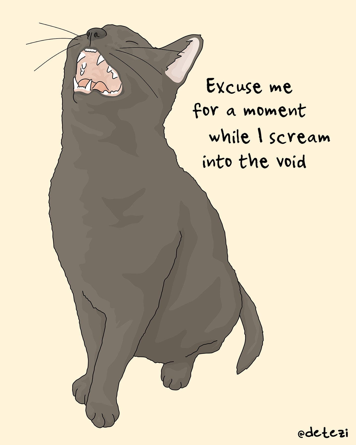 Scream Into the Void | Giclee Fine Art Print - Detezi Designs -